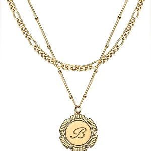 14K Gold Alphabet Necklace “B”